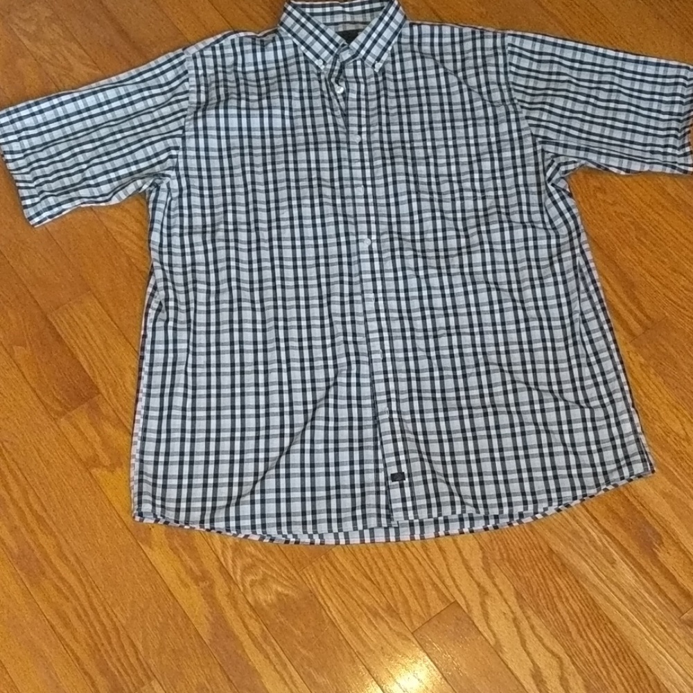 Men's Blue and Pink Button Down --Size 2XL